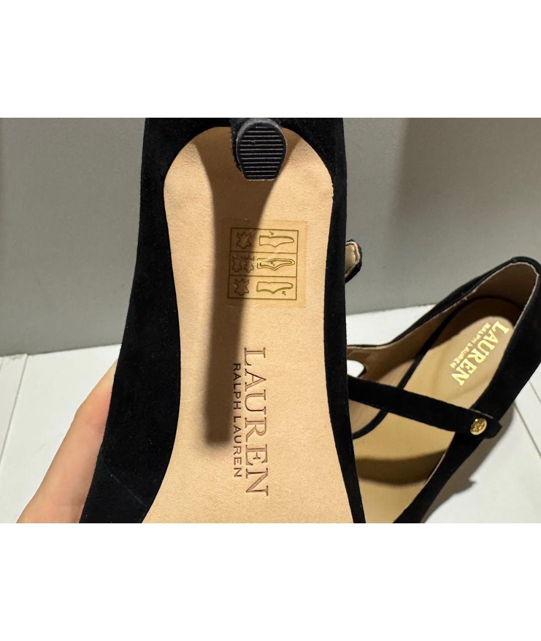 POLO RALPH LAUREN Черные замшевые туфли, фото 6