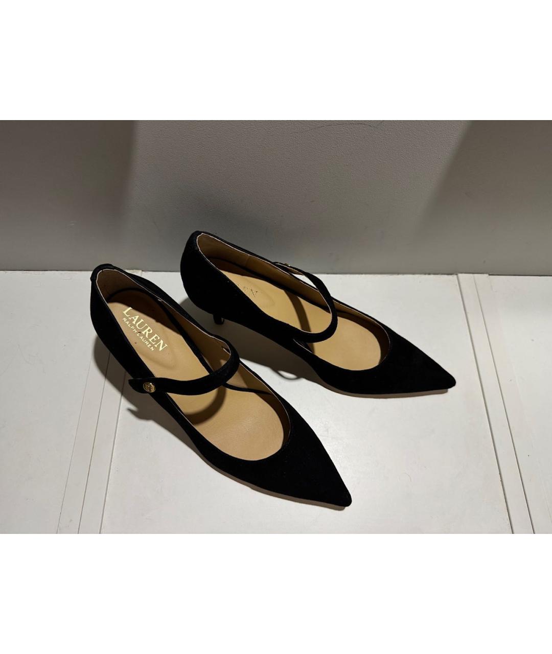 POLO RALPH LAUREN Черные замшевые туфли, фото 5