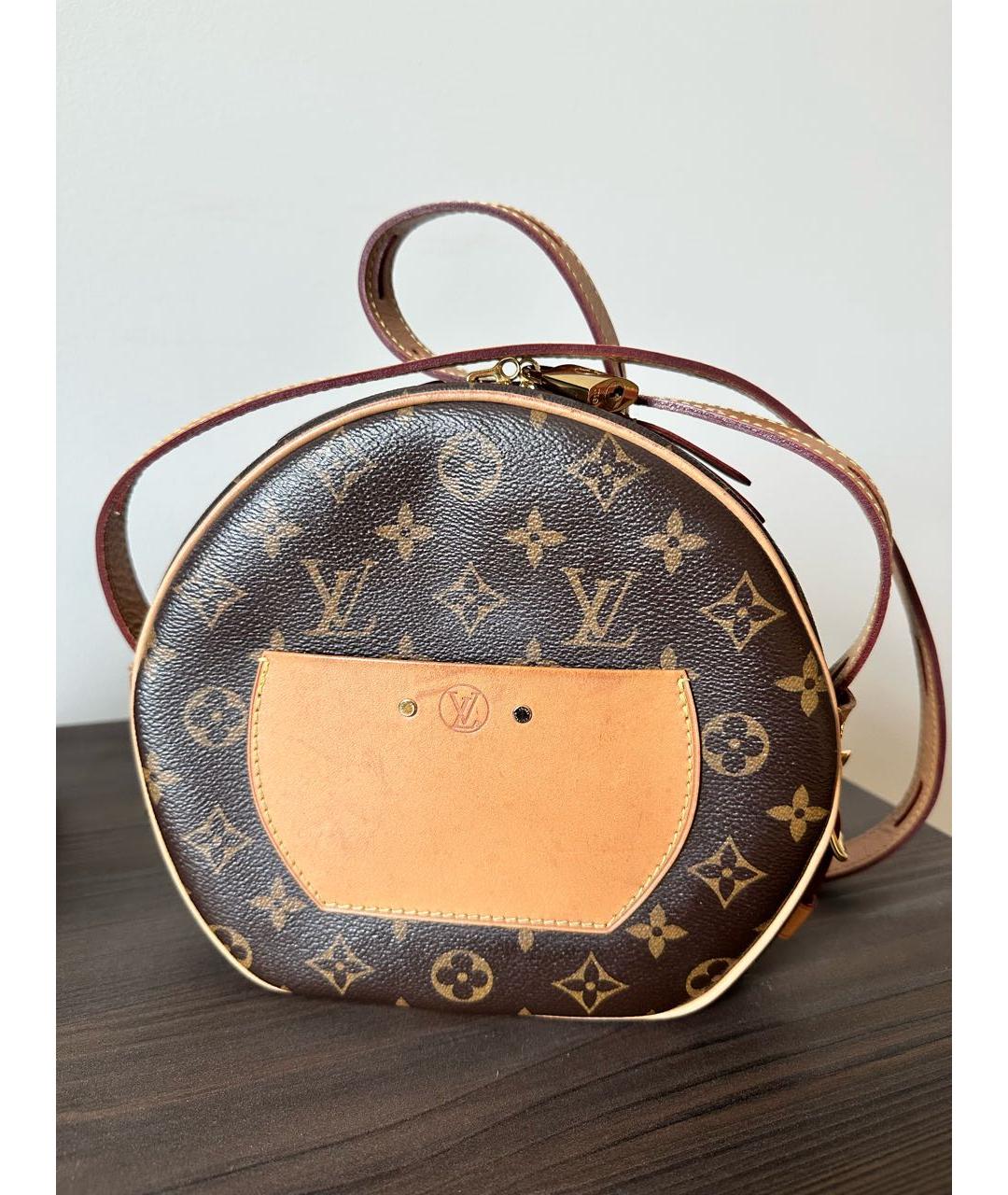 LOUIS VUITTON Коричневая кожаная сумка через плечо, фото 3