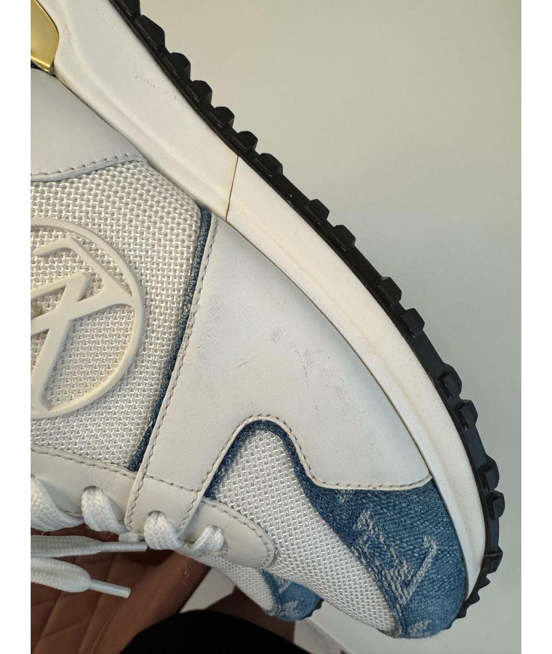 LOUIS VUITTON Белые кожаные кроссовки, фото 5