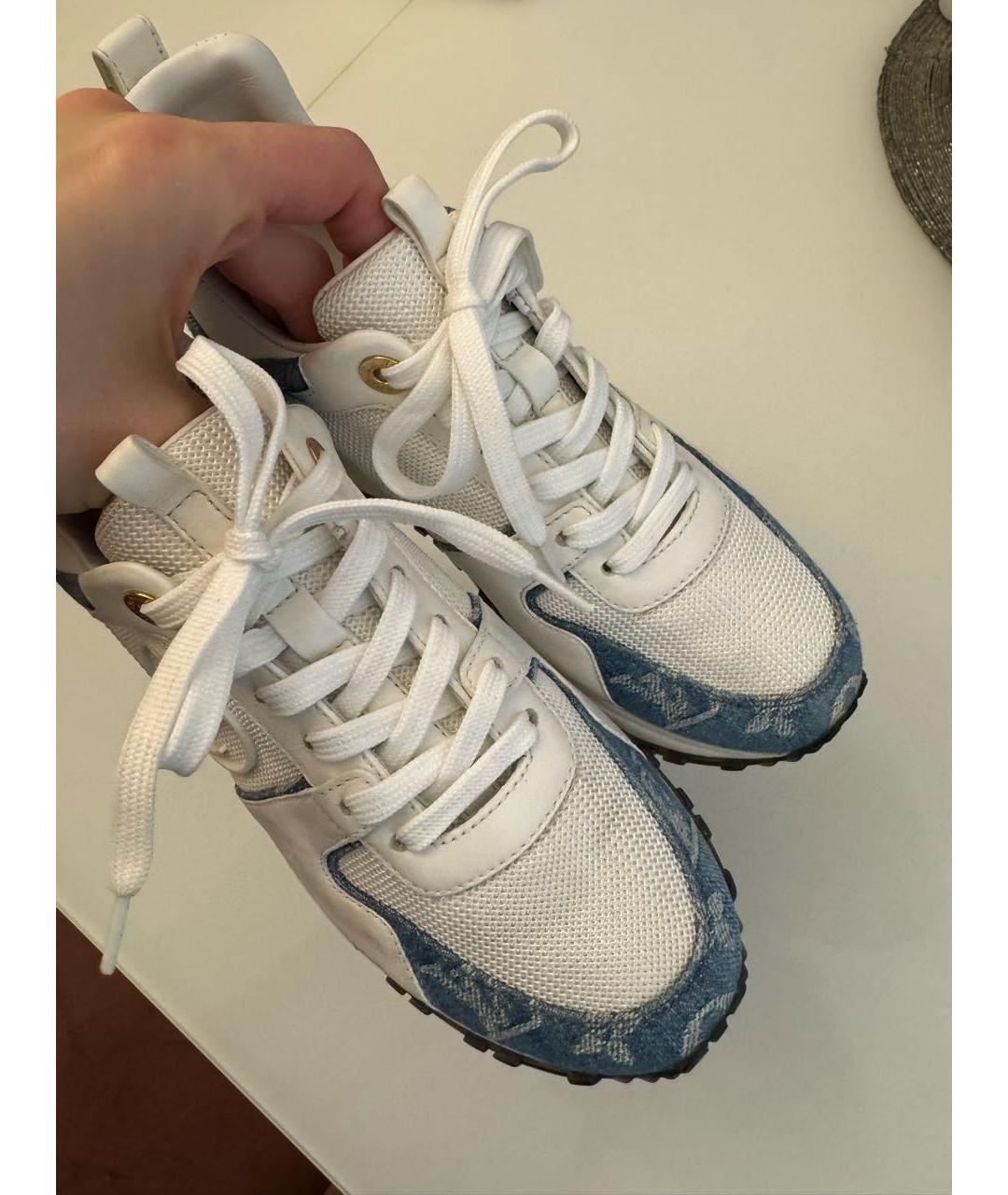 LOUIS VUITTON Белые кожаные кроссовки, фото 4