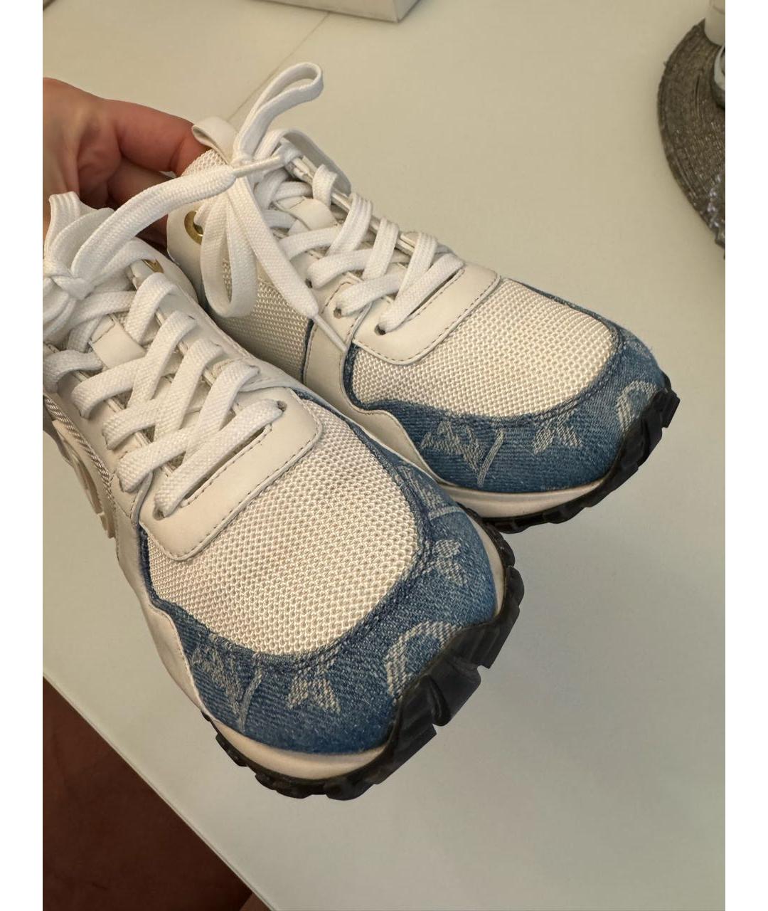 LOUIS VUITTON Белые кожаные кроссовки, фото 7