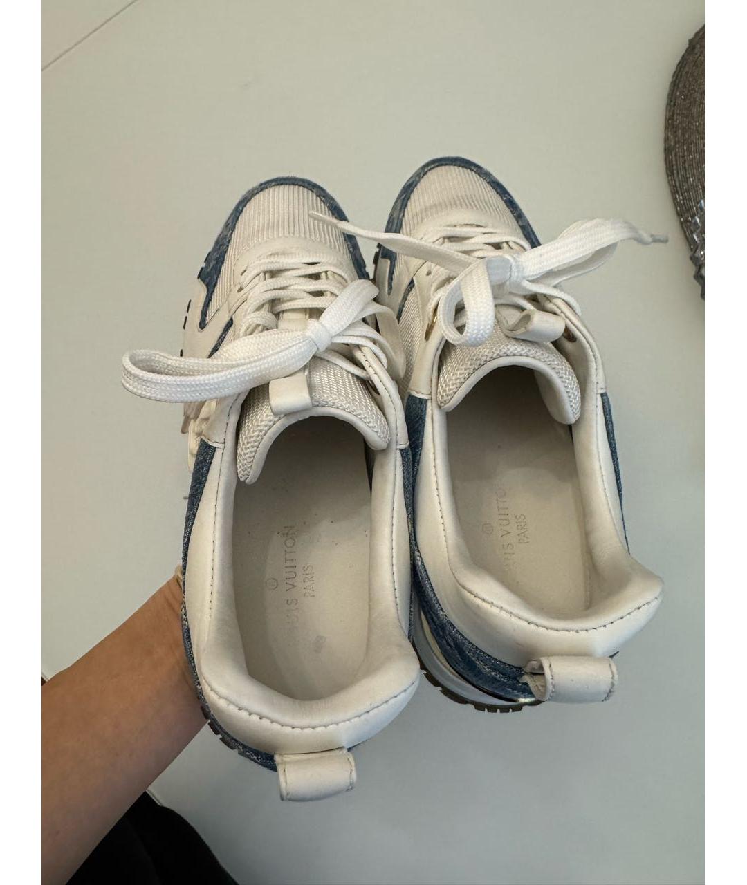 LOUIS VUITTON Белые кожаные кроссовки, фото 6