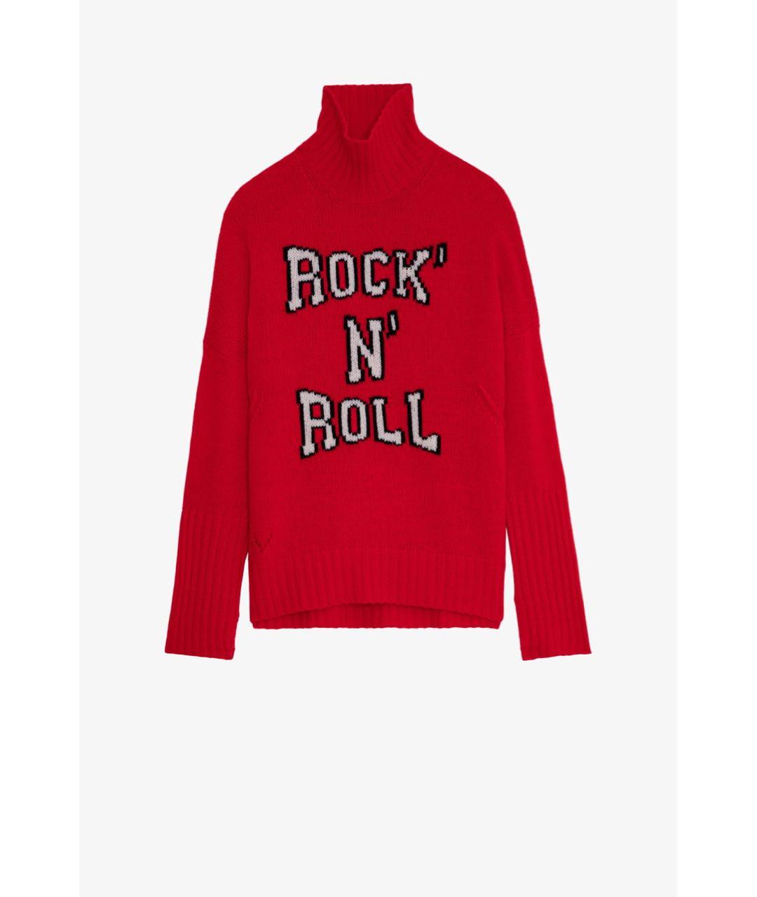 ZADIG & VOLTAIRE Красная шерстяная водолазка, фото 4