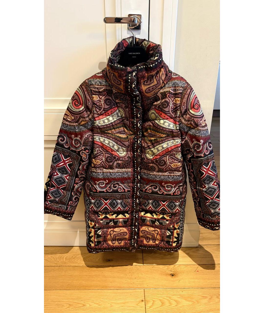 ETRO Бордовый полиэстеровый пуховик, фото 6