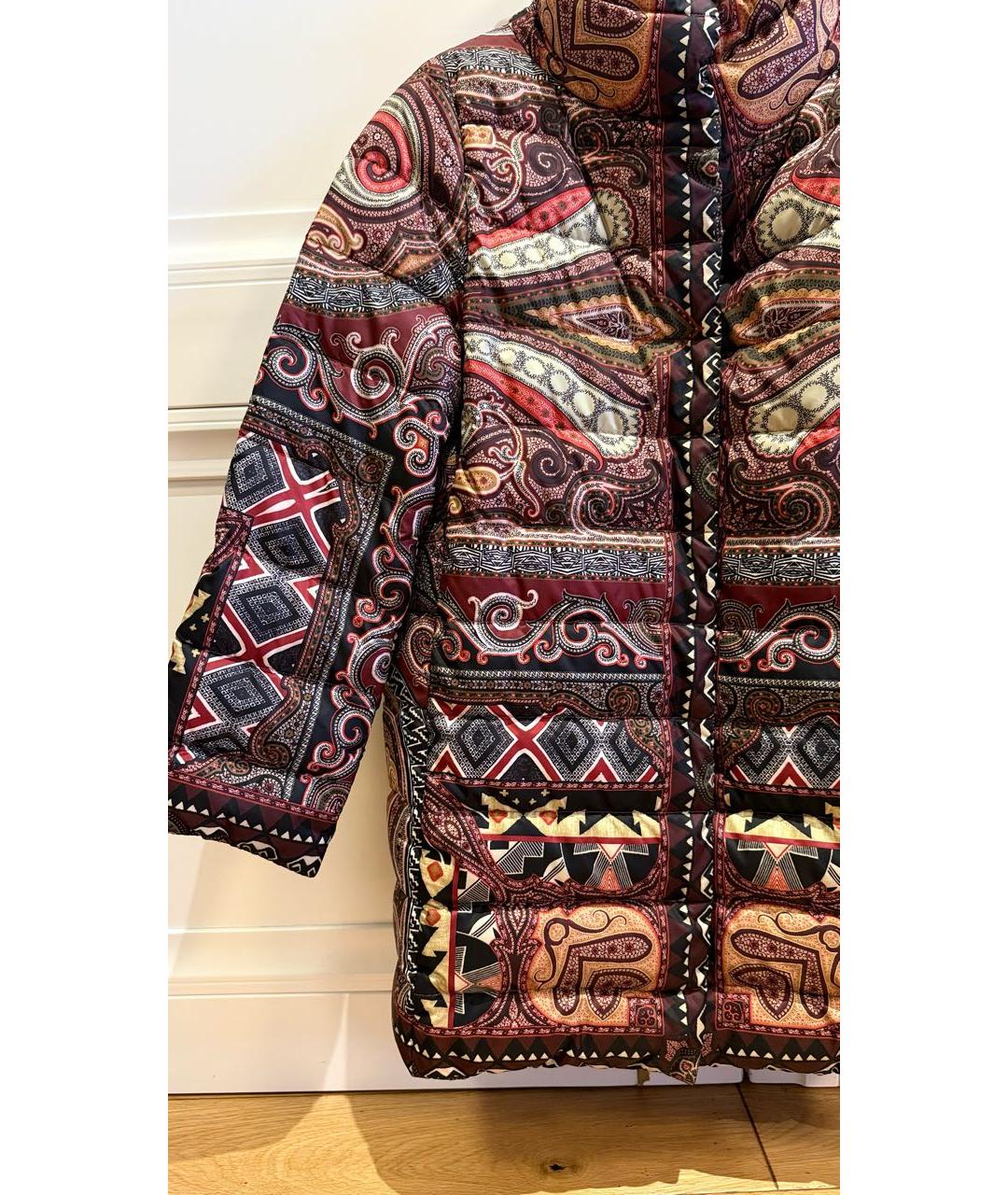 ETRO Бордовый полиэстеровый пуховик, фото 4