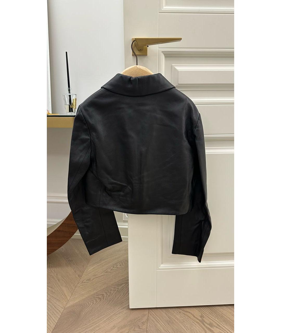 CHRISTIAN DIOR Черный кожаный жакет/пиджак, фото 5