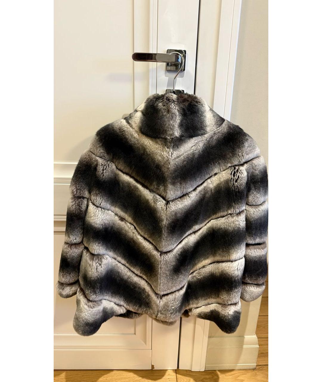 YVES SALOMON Серая меховая шуба, фото 2