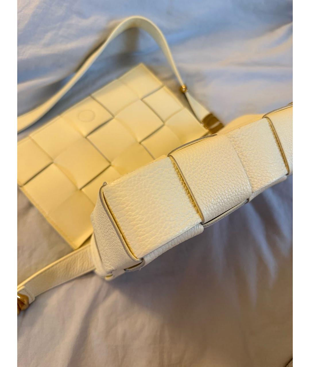 BOTTEGA VENETA Бежевая кожаная сумка через плечо, фото 7