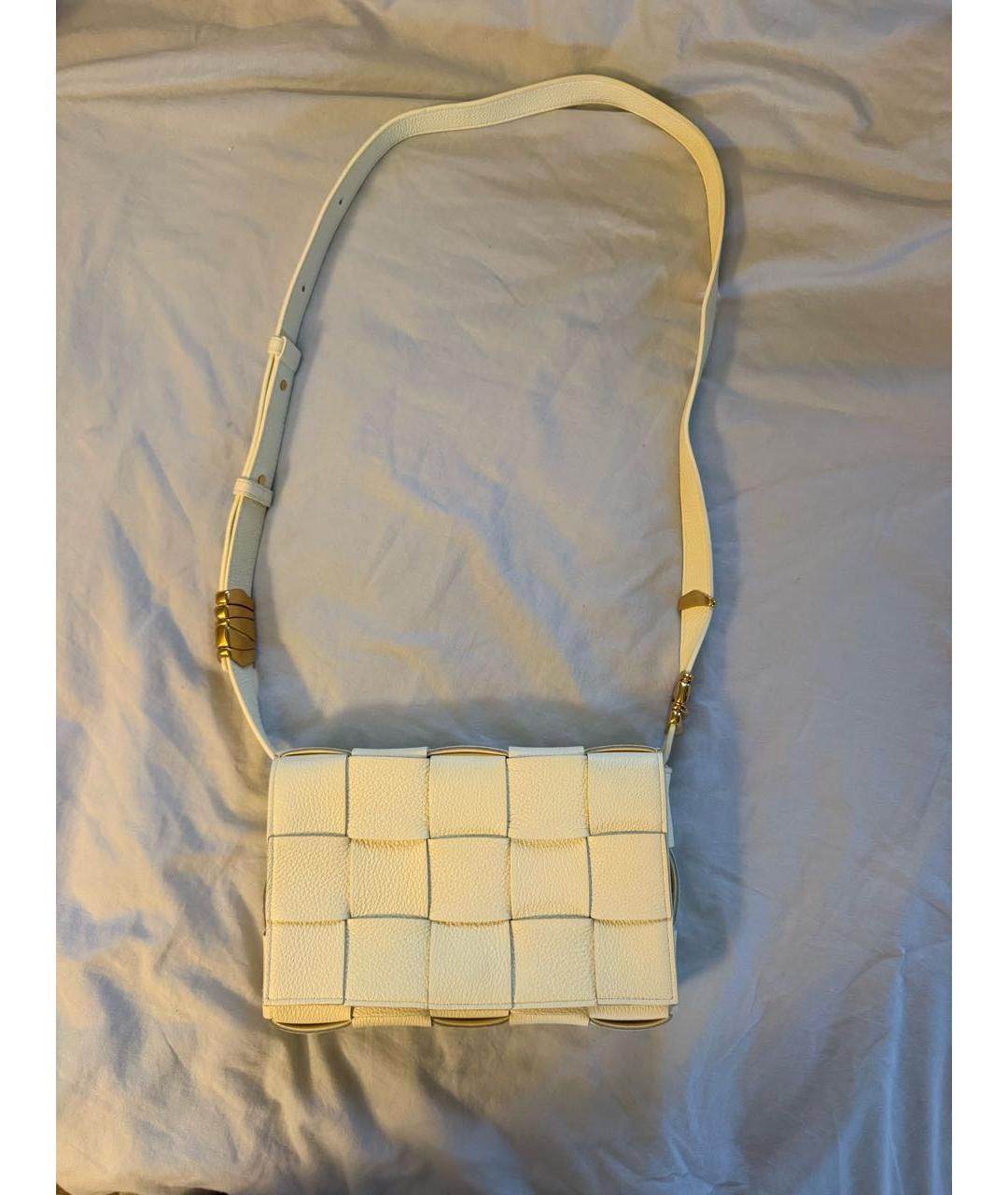 BOTTEGA VENETA Бежевая кожаная сумка через плечо, фото 2