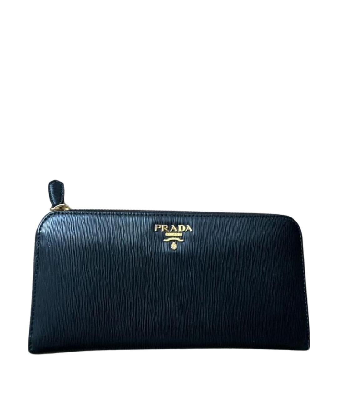 PRADA Черный кожаный кошелек, фото 1