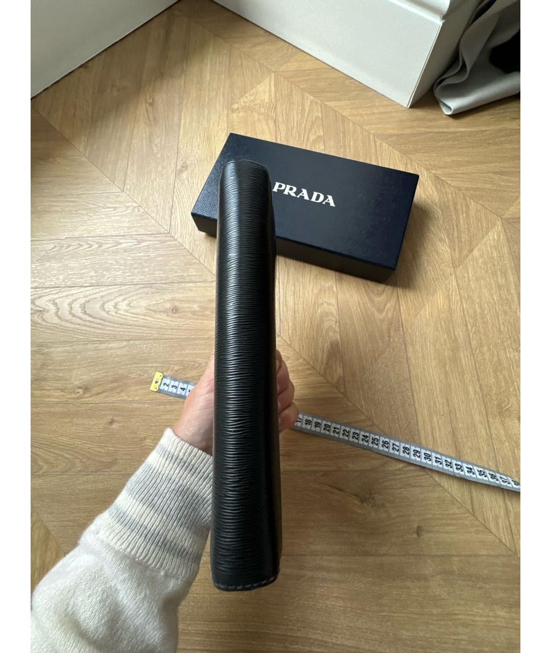 PRADA Черный кожаный кошелек, фото 5