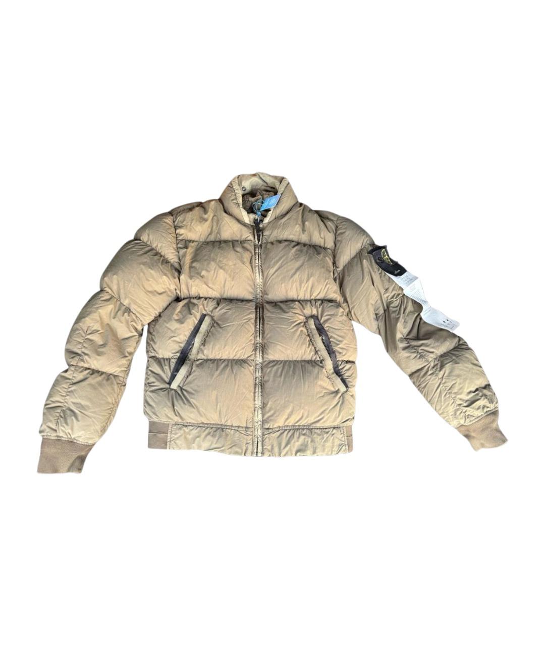 STONE ISLAND Хаки полиамидовый пуховик, фото 1