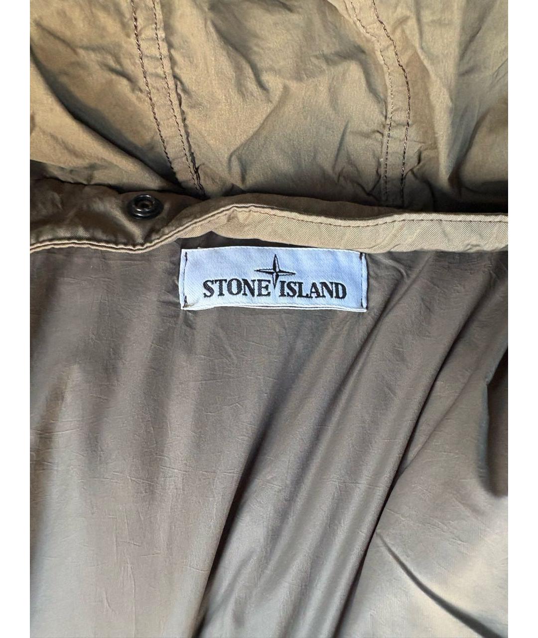 STONE ISLAND Хаки полиамидовый пуховик, фото 8