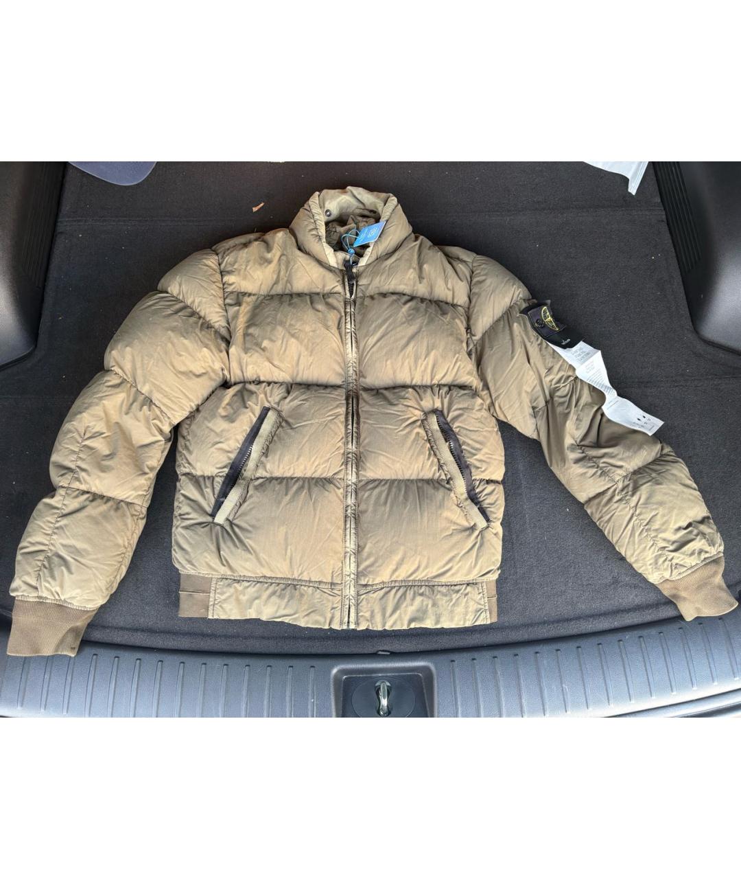 STONE ISLAND Хаки полиамидовый пуховик, фото 9
