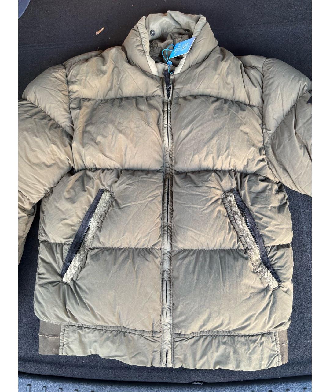 STONE ISLAND Хаки полиамидовый пуховик, фото 2