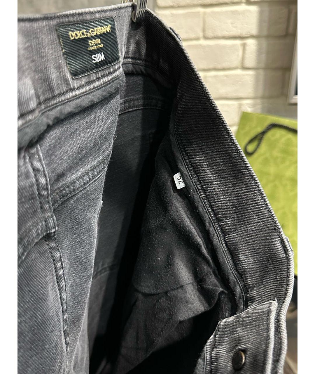 DOLCE&GABBANA Серые хлопковые джинсы скинни, фото 7