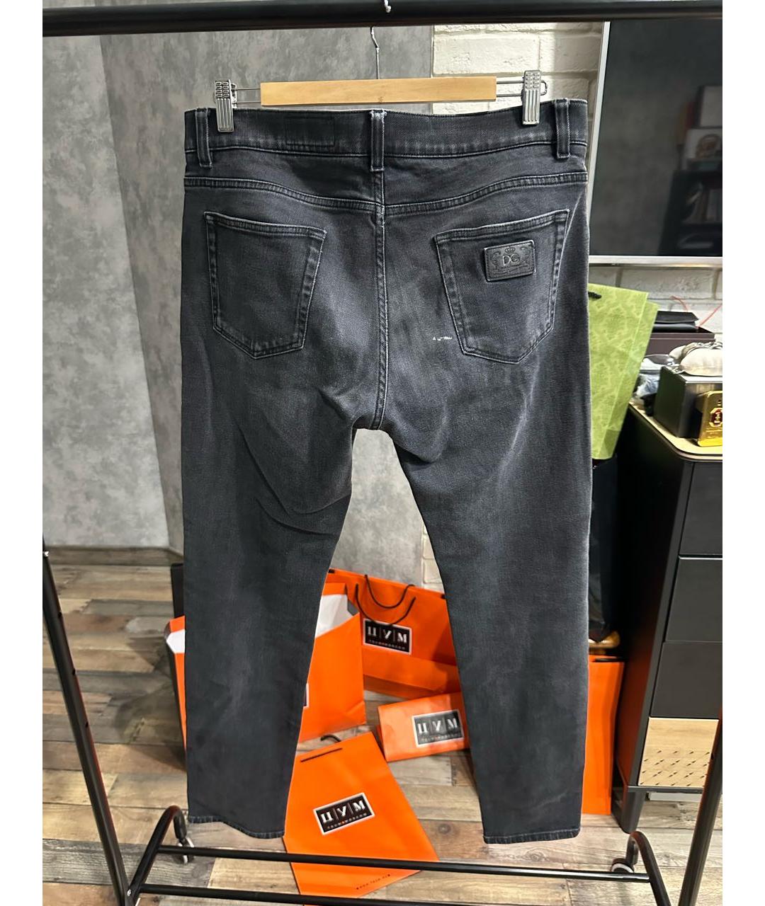 DOLCE&GABBANA Серые хлопковые джинсы скинни, фото 2