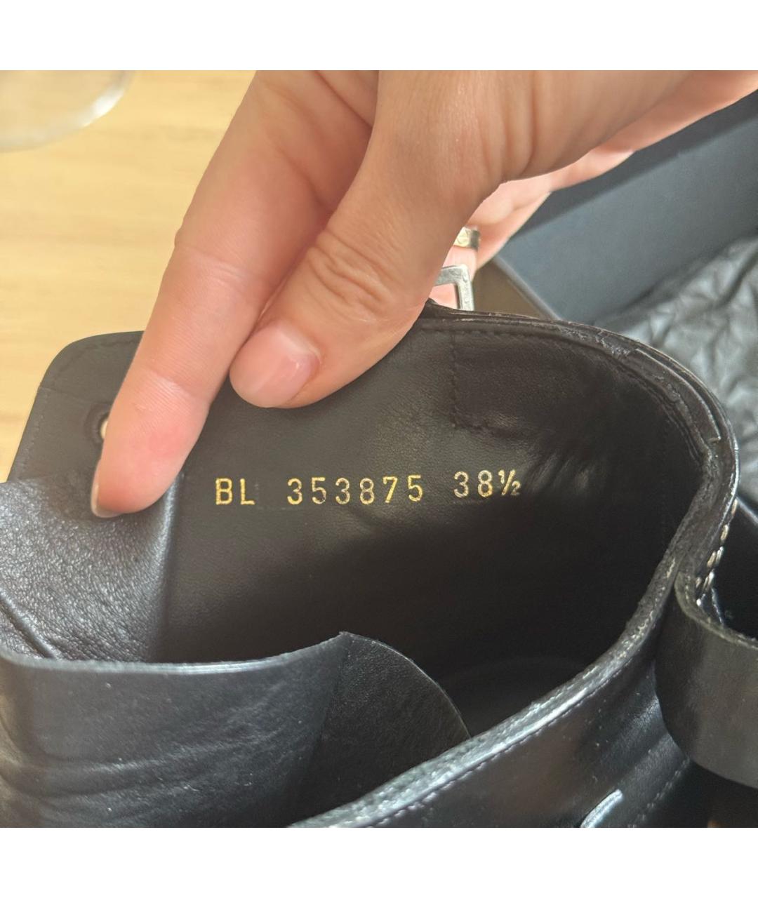 SAINT LAURENT Черные кожаные ботинки, фото 7