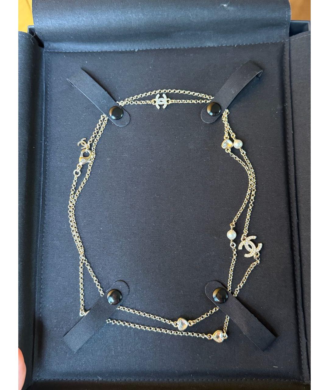 CHANEL Золотое металлическое колье, фото 2