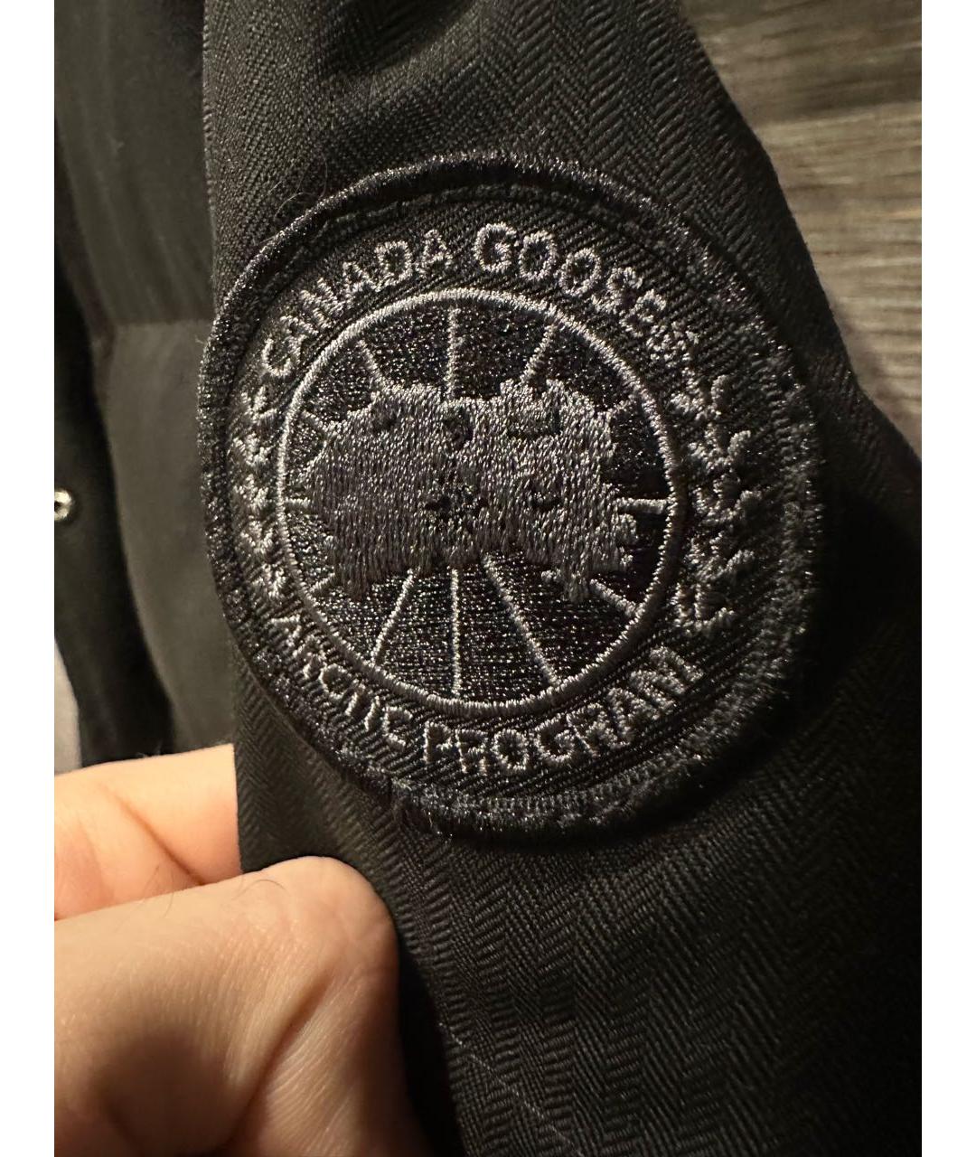 CANADA GOOSE Черный хлопковый пуховик, фото 2