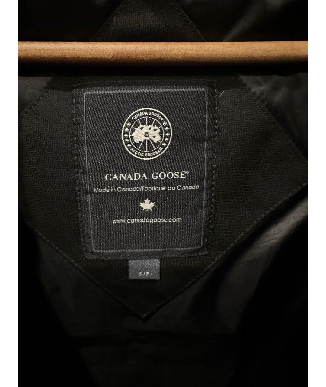 CANADA GOOSE Черный хлопковый пуховик, фото 4
