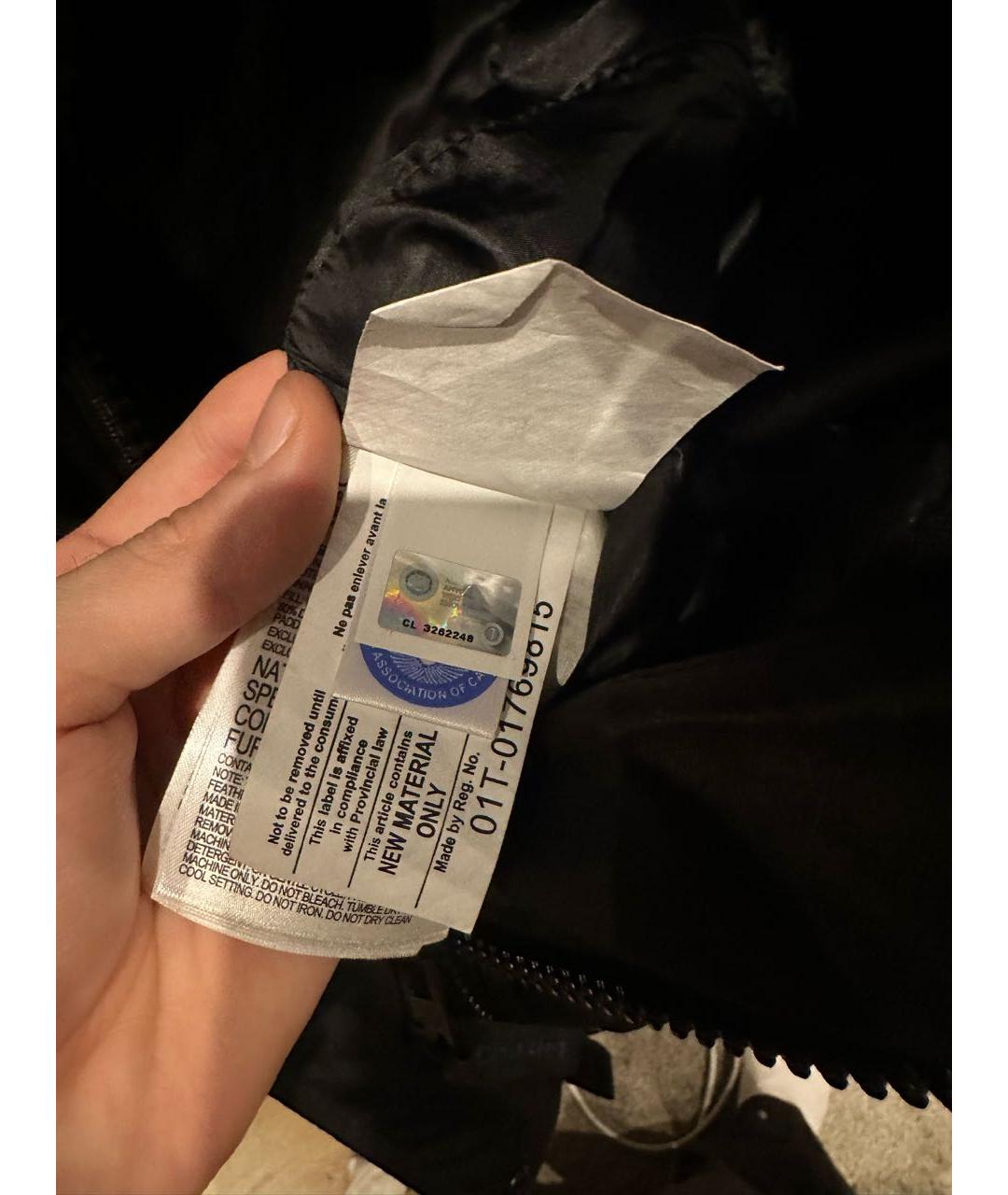 CANADA GOOSE Черный хлопковый пуховик, фото 5