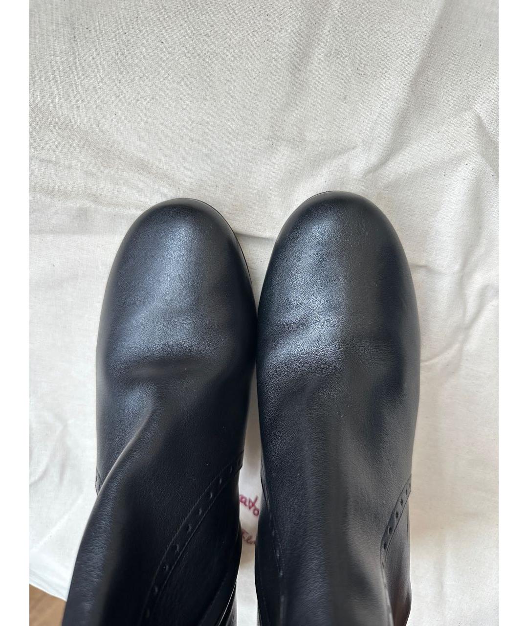 FERRAGAMO Черные кожаные сапоги, фото 3