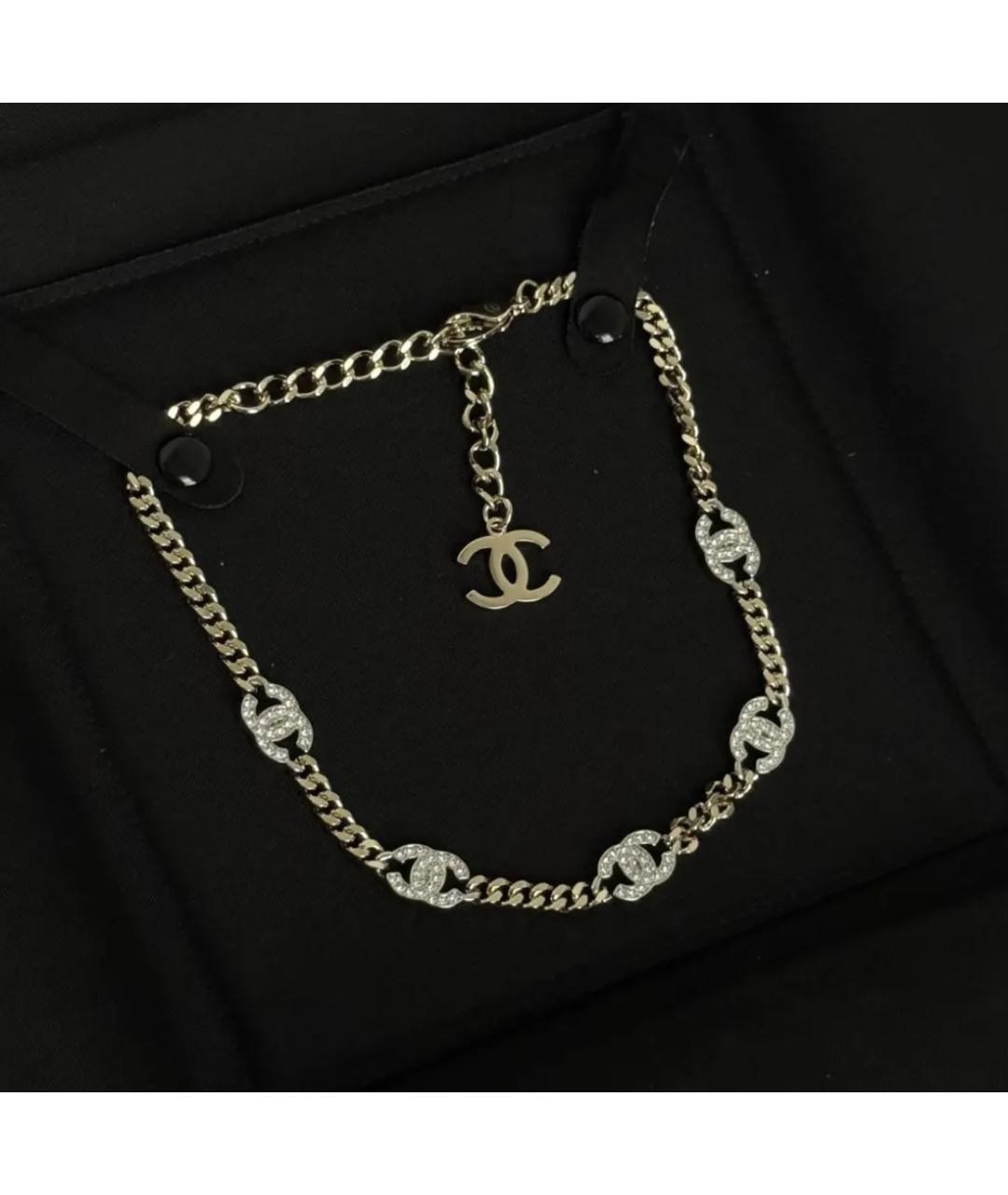 CHANEL Золотой металлический чокер, фото 2