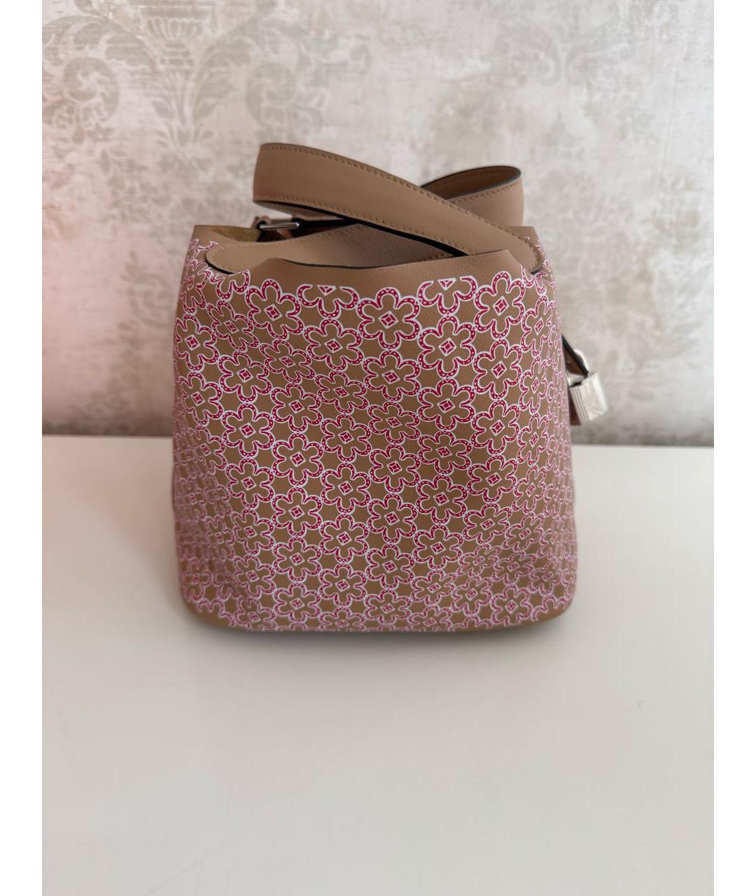 HERMES Коричневая кожаная сумка с короткими ручками, фото 6