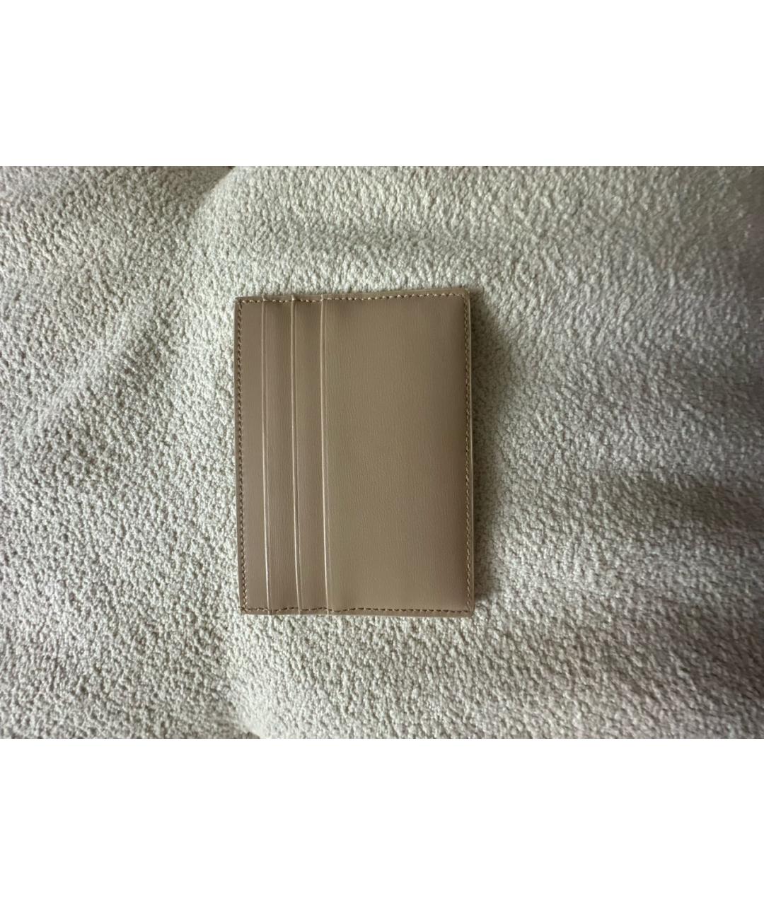 CELINE Бежевый кожаный кардхолдер, фото 3