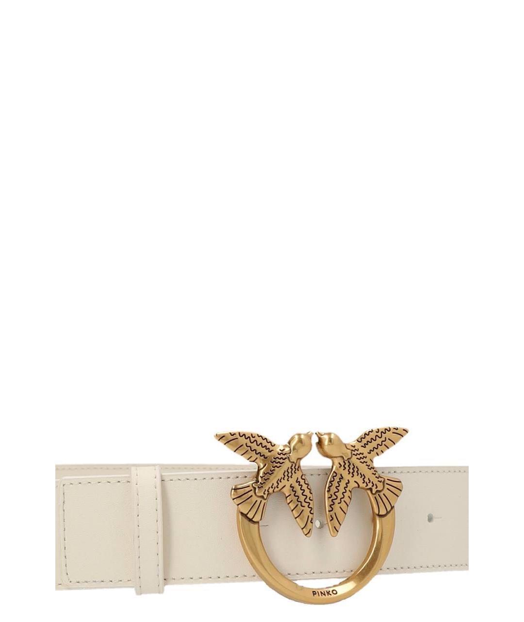PINKO Белый кожаный ремень, фото 2
