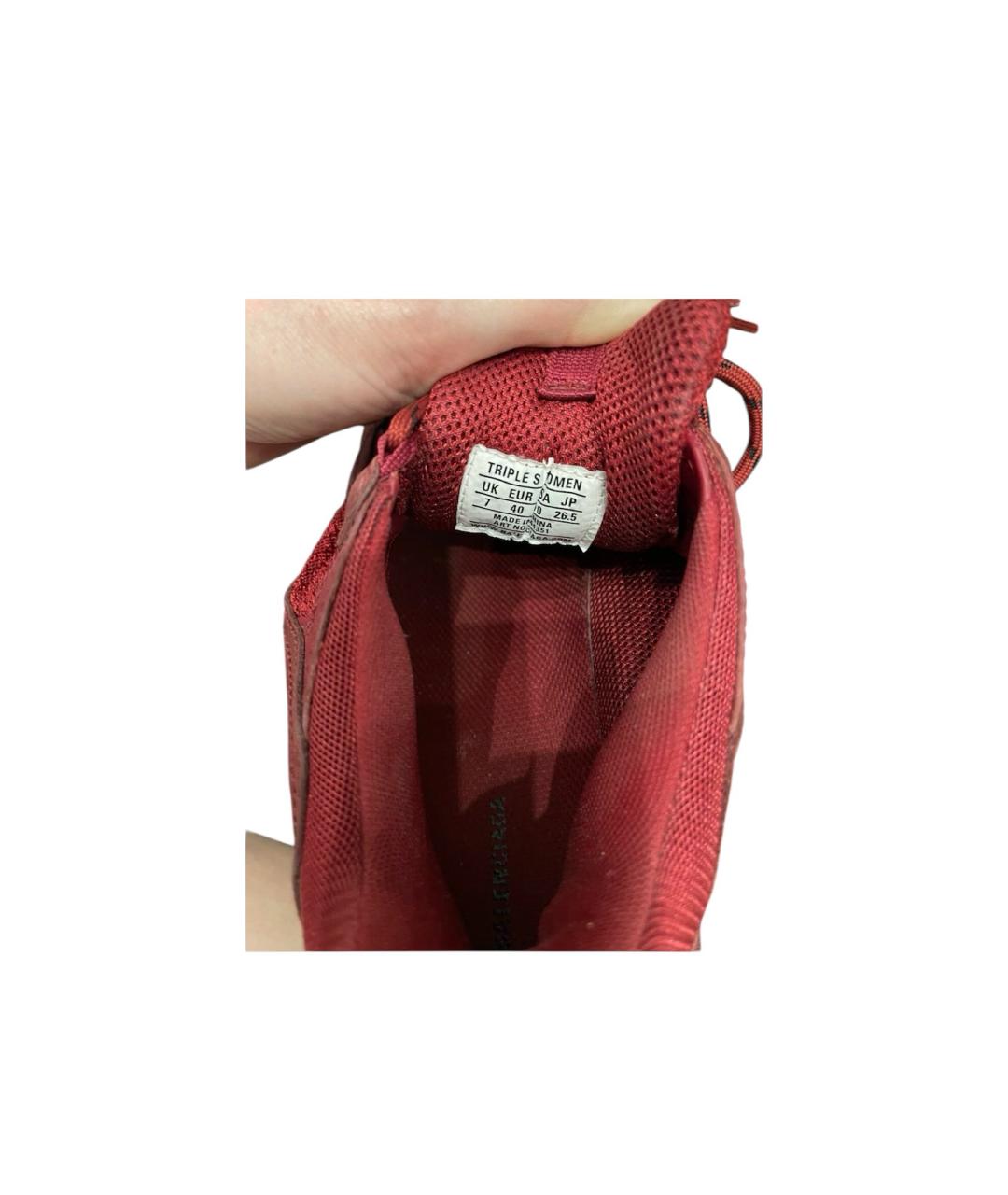 BALENCIAGA Красные текстильные кроссовки, фото 2