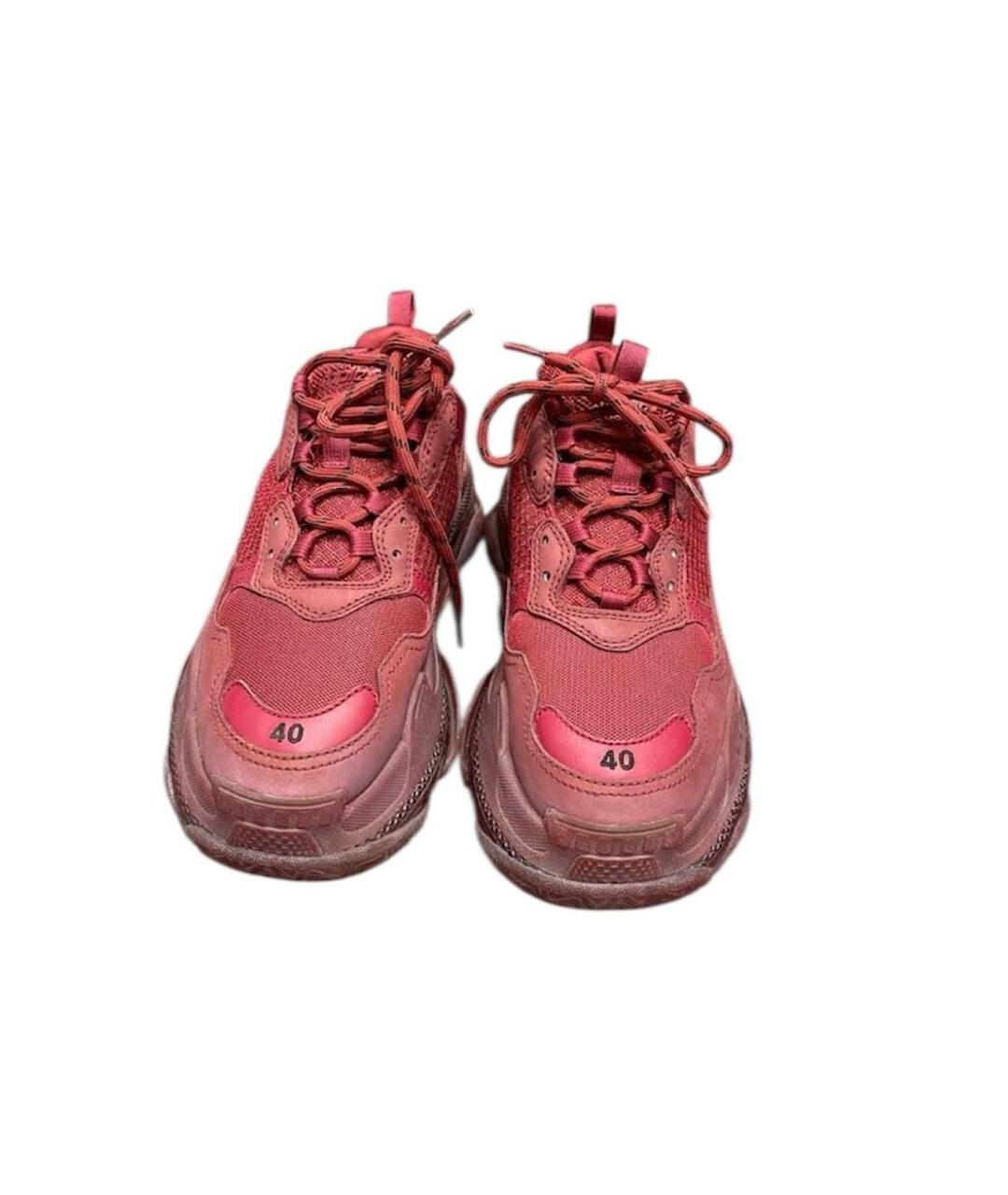 BALENCIAGA Красные текстильные кроссовки, фото 3