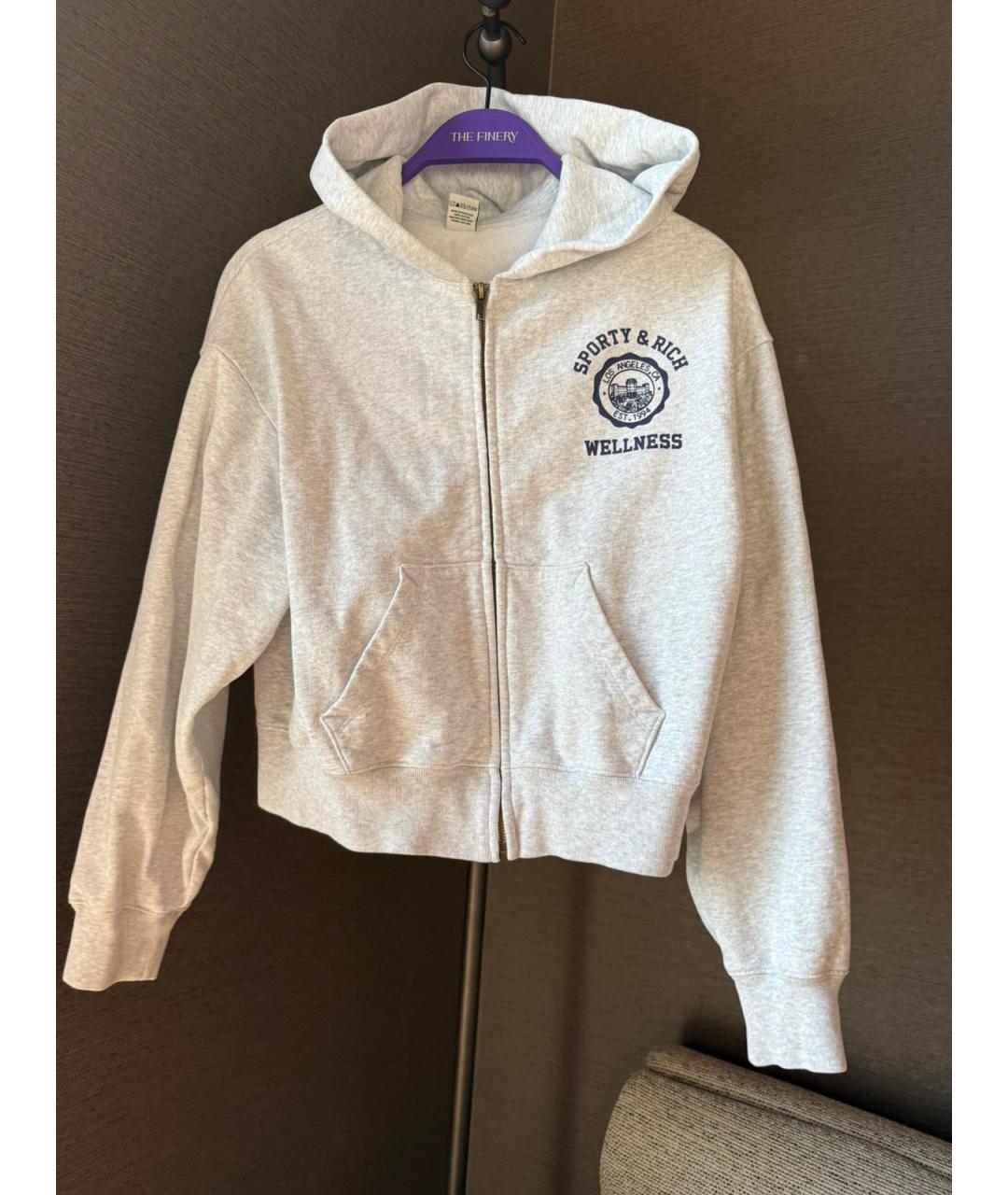 SPORTY AND RICH Серый хлопковый спортивные костюмы, фото 5