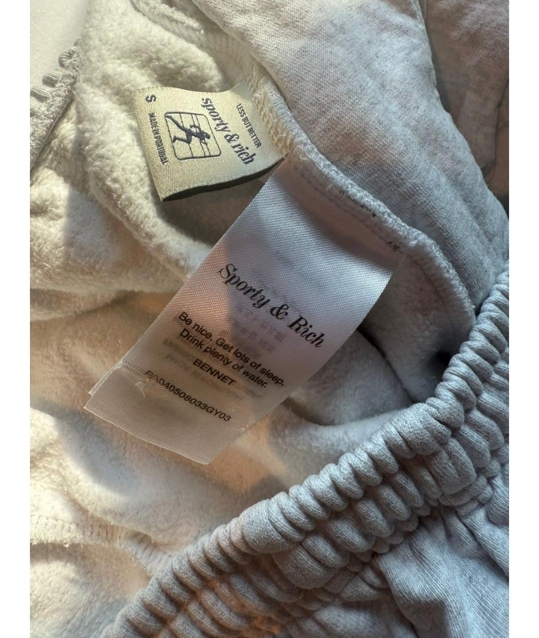 SPORTY AND RICH Серый хлопковый спортивные костюмы, фото 3