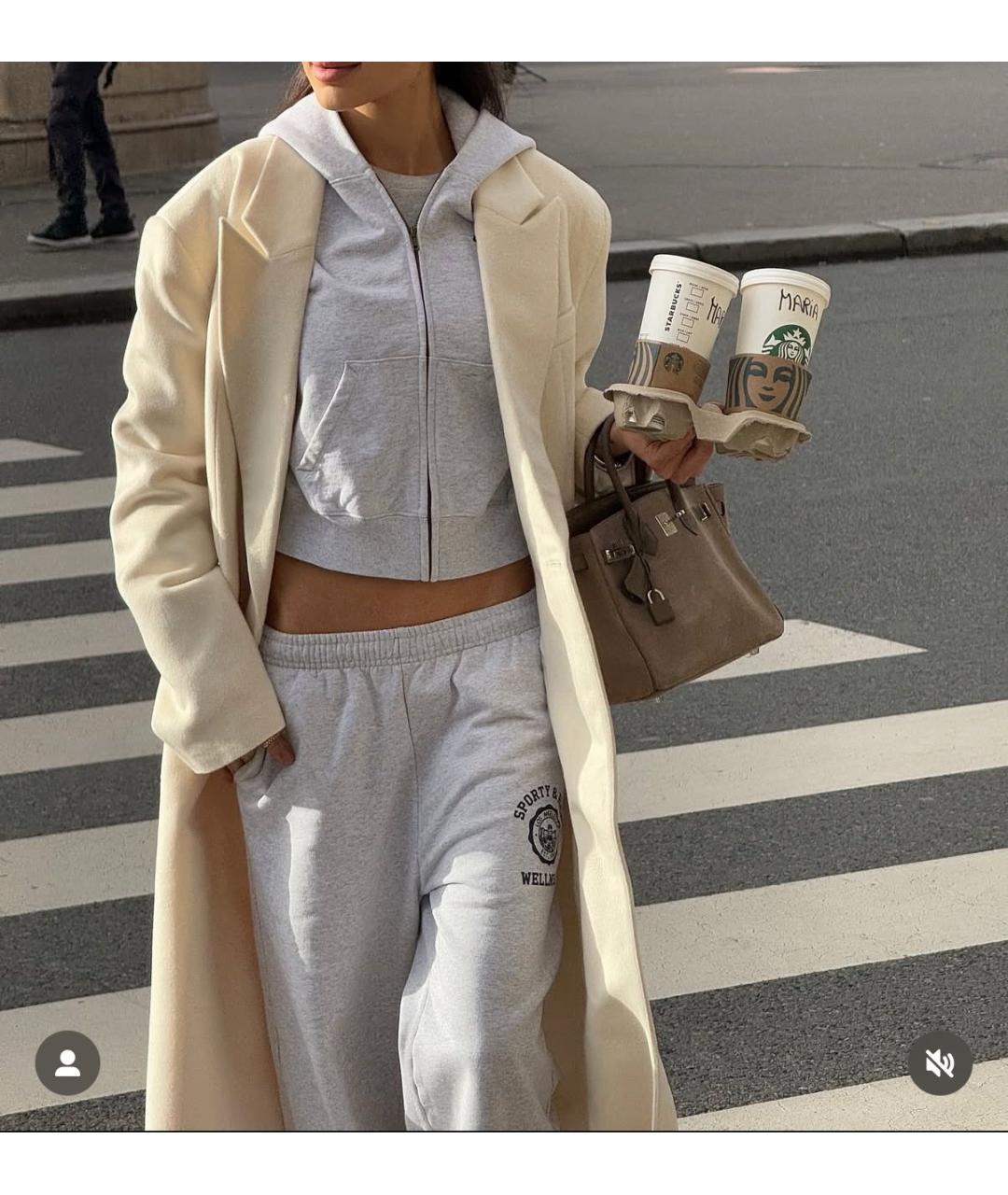 SPORTY AND RICH Серый хлопковый спортивные костюмы, фото 9