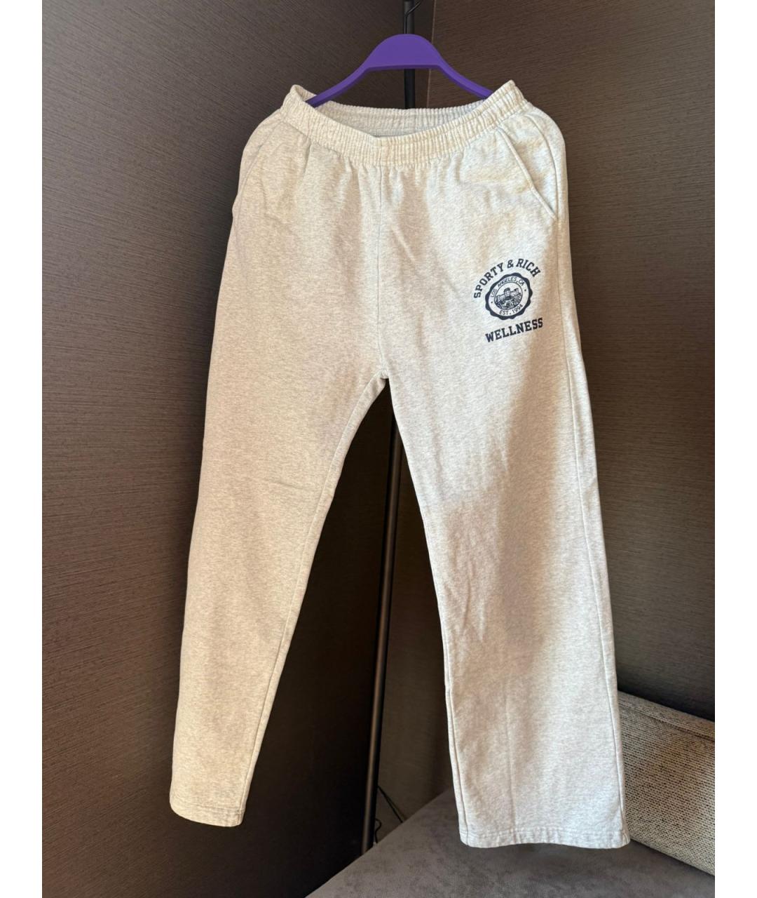 SPORTY AND RICH Серый хлопковый спортивные костюмы, фото 8