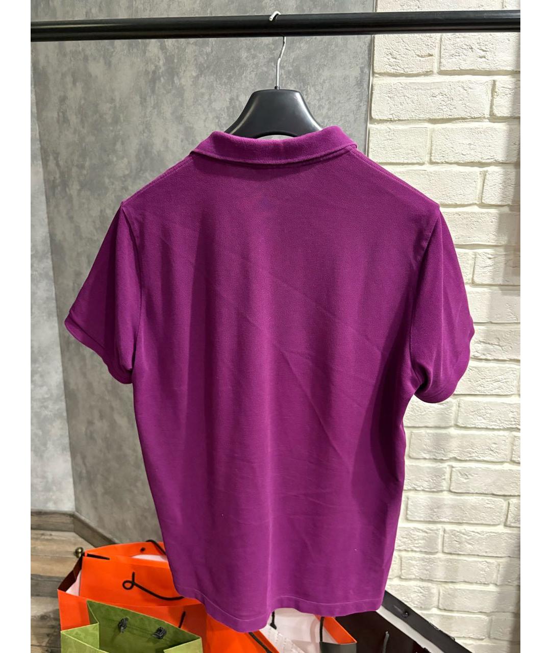 BURBERRY Фиолетовое хлопковое поло с коротким рукавом, фото 3