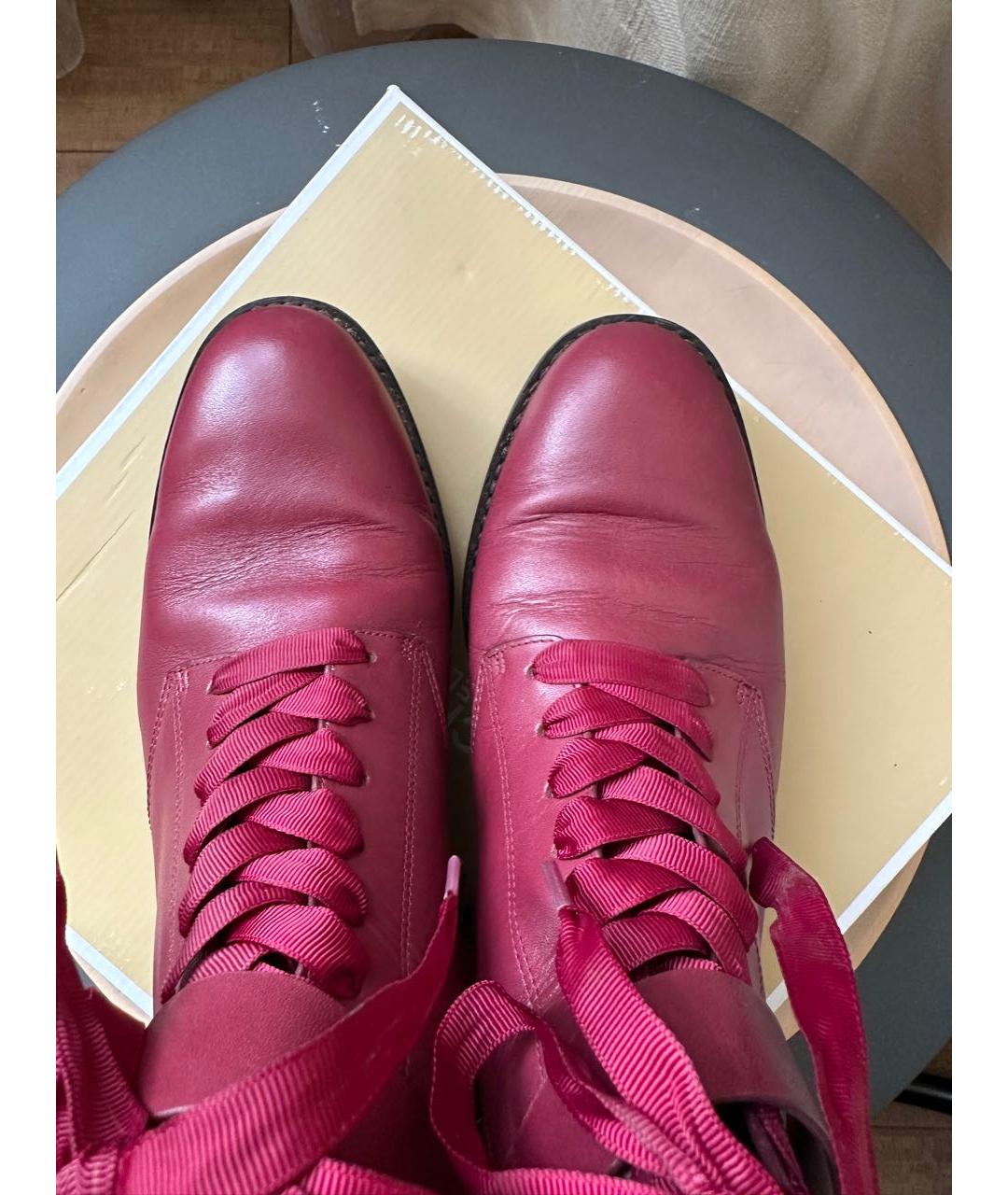 MICHAEL MICHAEL KORS Бордовые кожаные полусапоги, фото 4