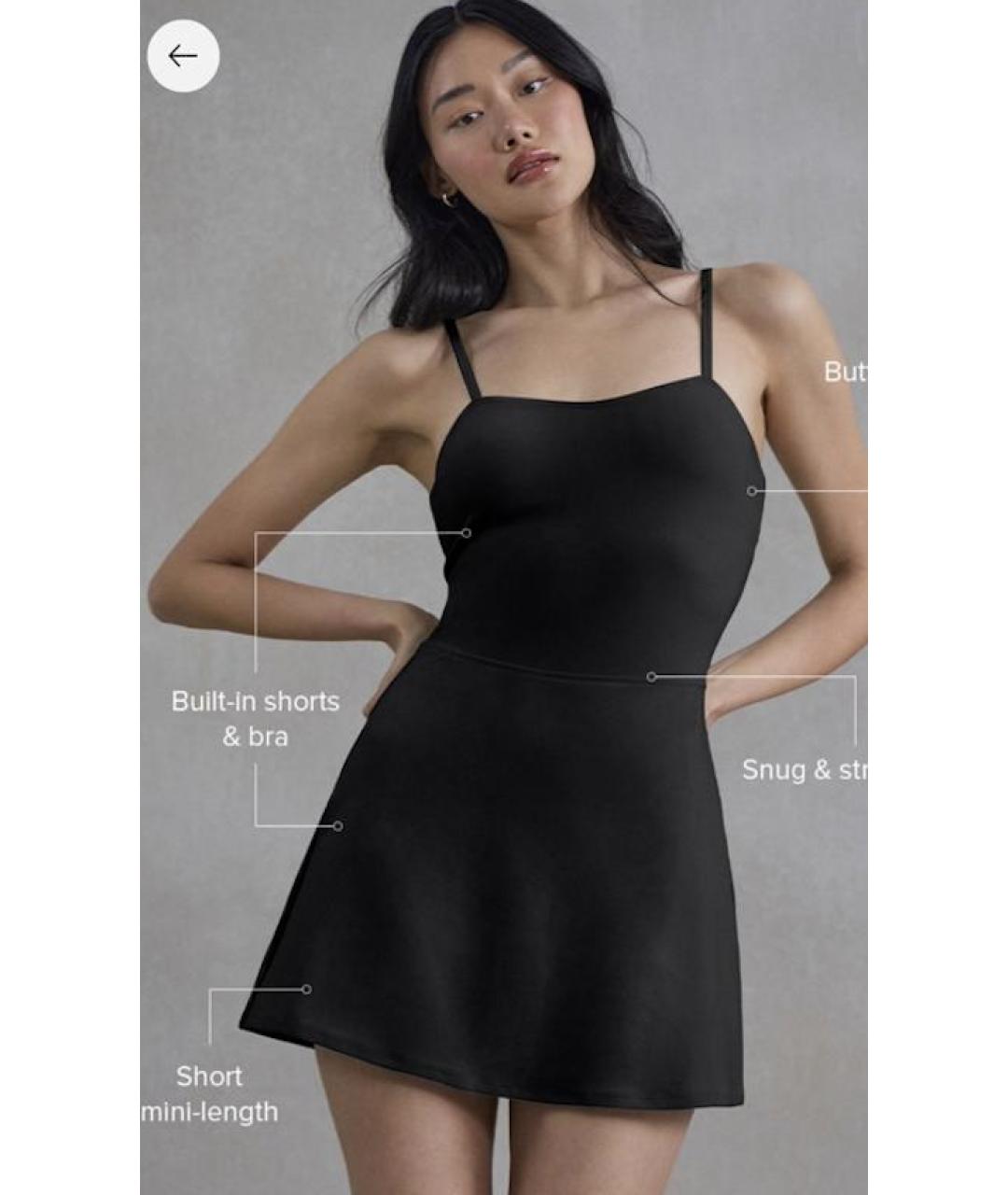 ALO YOGA Черное полиэстеровое повседневное платье, фото 6