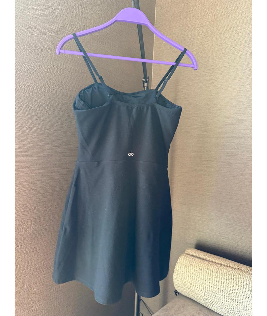 ALO YOGA Черное полиэстеровое повседневное платье, фото 2