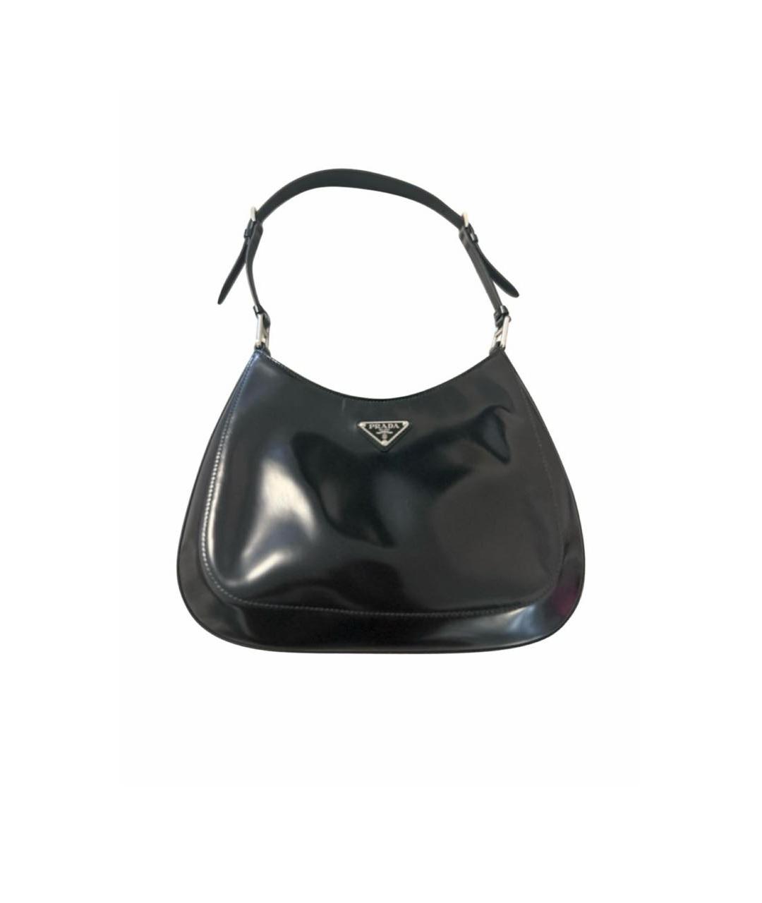 PRADA Черная сумка с короткими ручками из лакированной кожи, фото 5