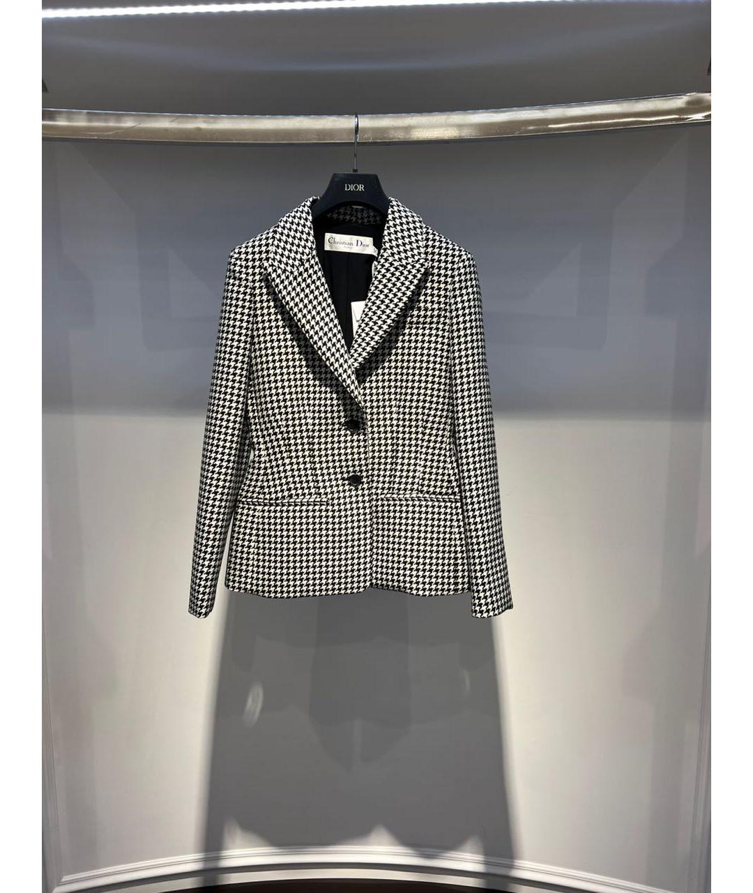 CHRISTIAN DIOR Серый шерстяной жакет/пиджак, фото 2