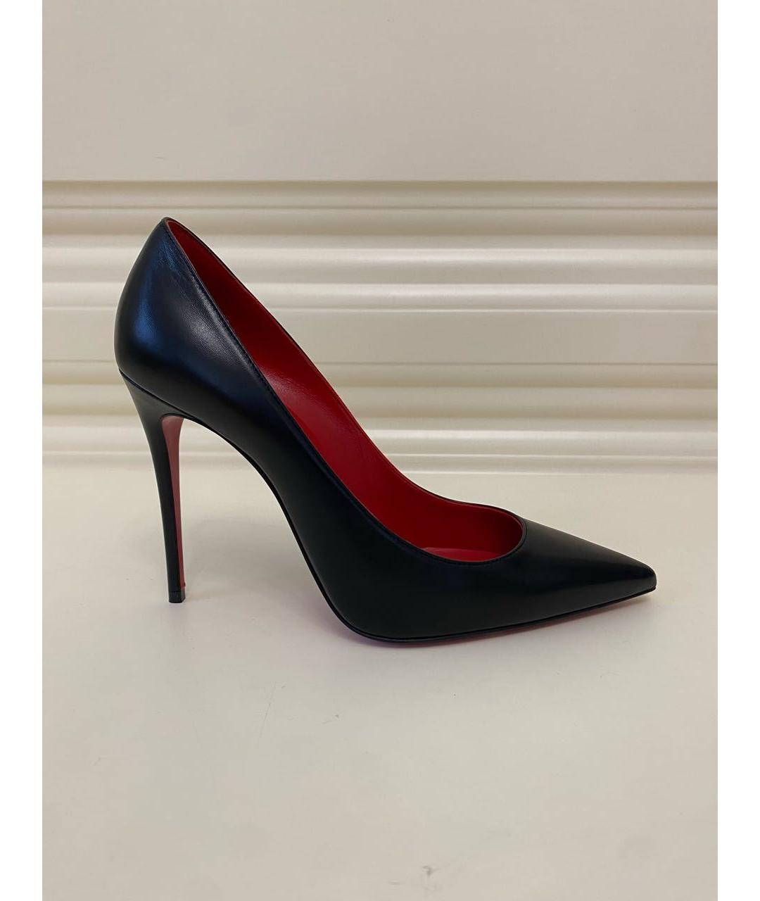 CHRISTIAN LOUBOUTIN Черные кожаные туфли, фото 9