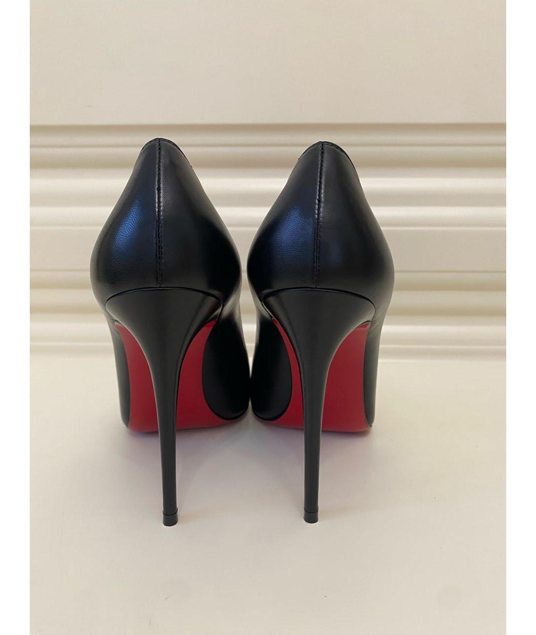 CHRISTIAN LOUBOUTIN Черные кожаные туфли, фото 6