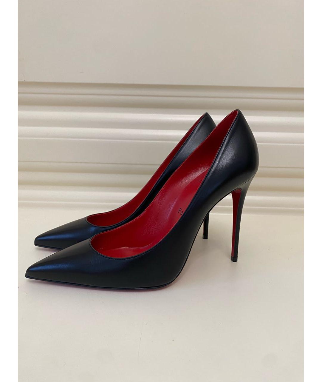 CHRISTIAN LOUBOUTIN Черные кожаные туфли, фото 5