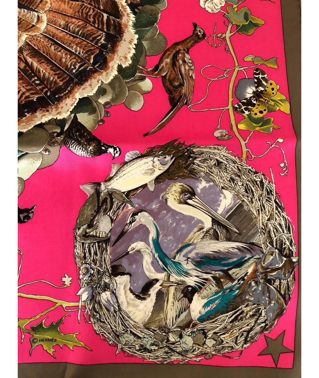 HERMES Мульти шелковый платок, фото 4