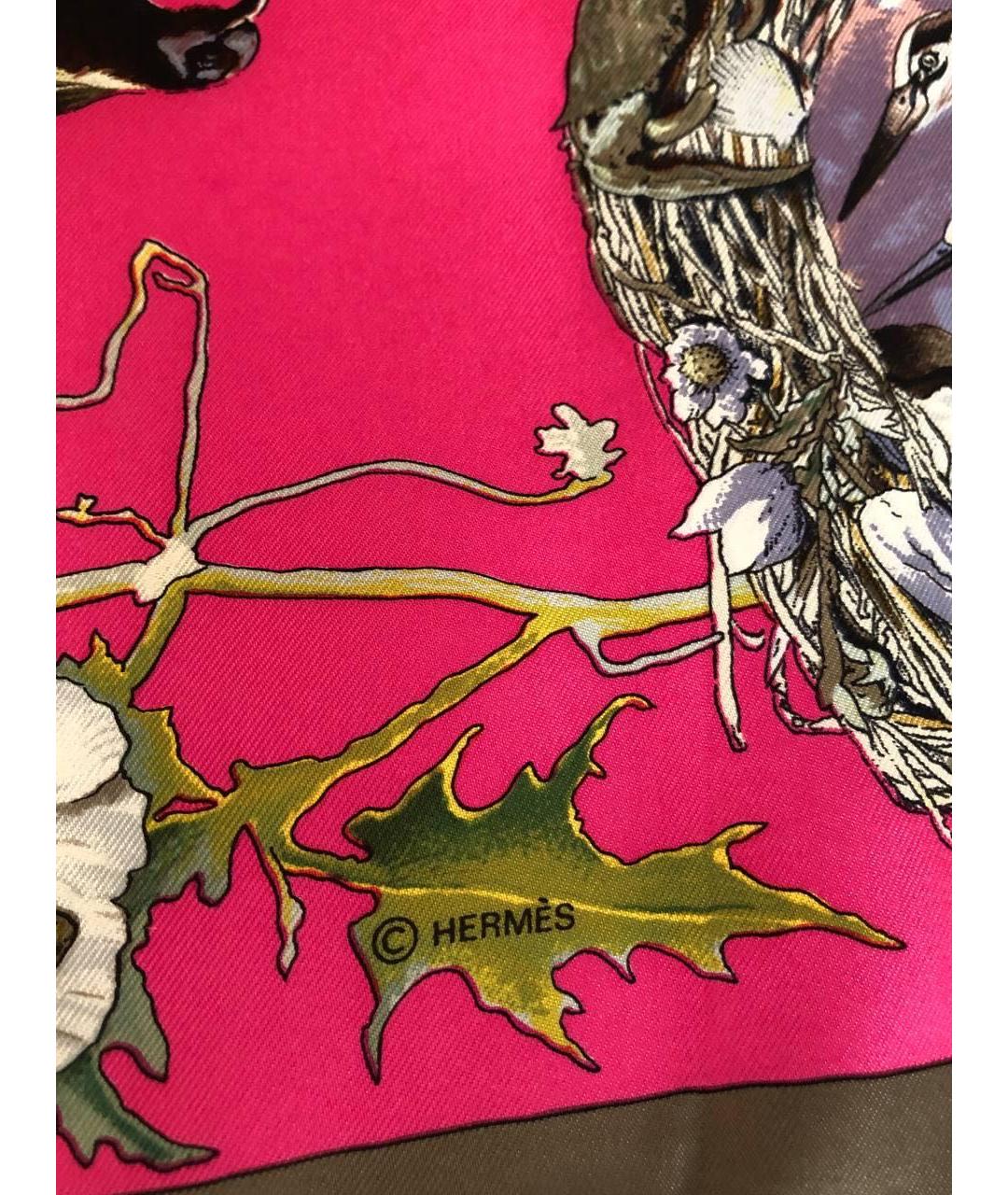 HERMES Мульти шелковый платок, фото 6