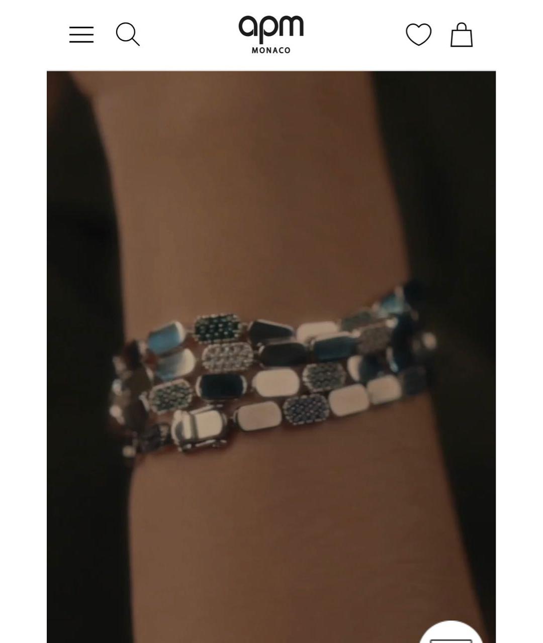 APM Monaco Золотой серебряный браслет, фото 5